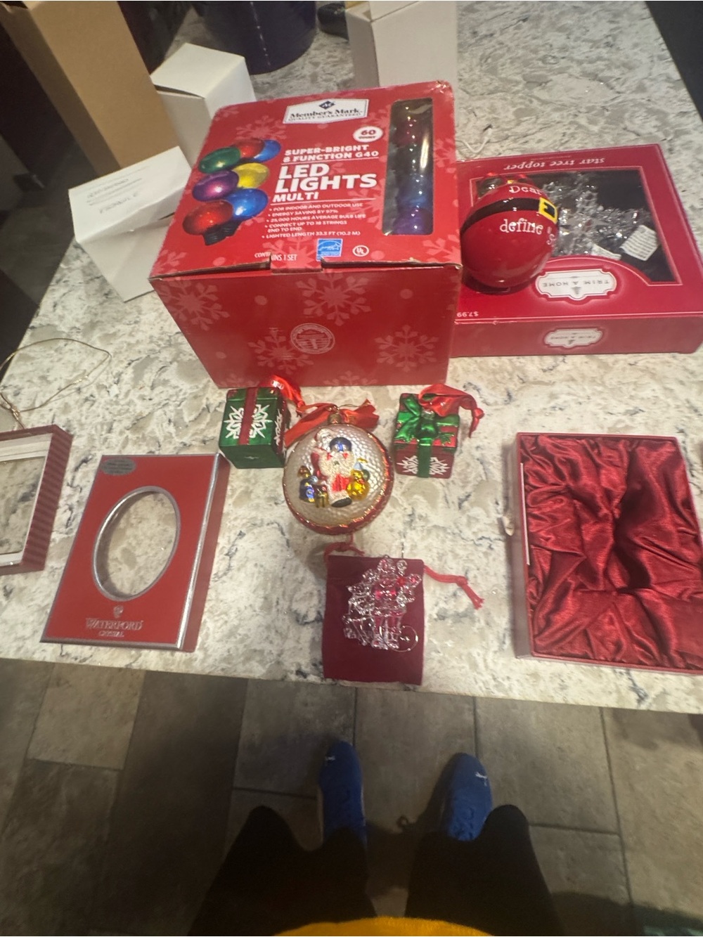 Christmas Ornament Lot with Red & Green Accents